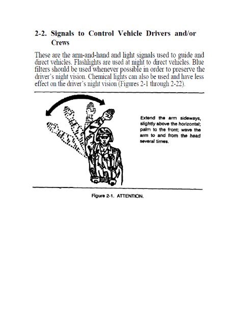 Arm and Hand Signals for Ground Forces