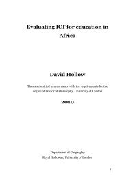 Evaluating ICT for Education in Africa - Royal Holloway, University of ...