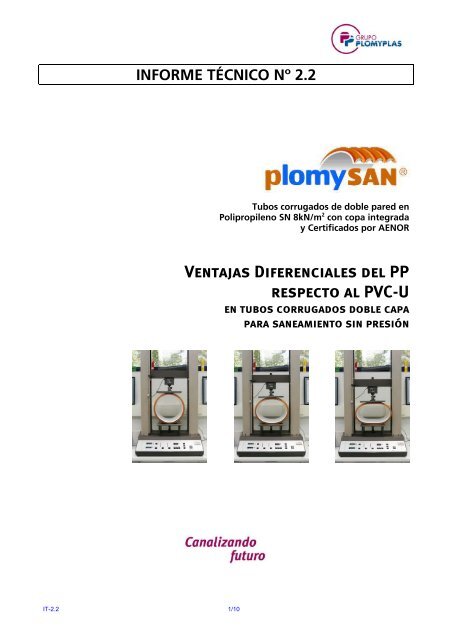 Ventajas Diferenciales del PP respecto al PVC-U - Plomyplas