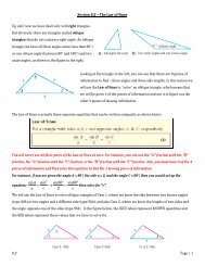 Section 9.2 â The Law of Sines