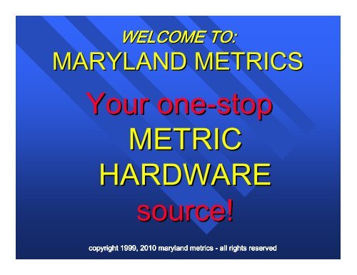 (PDF) Slide Show - Maryland Metrics