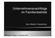 Unternehmensnachfolge im Familienbetrieb - MACH1 Weiterbildung