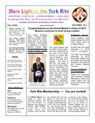 Grand York Rite Newsletter - Fall 2011 YRHI Rolls Copy