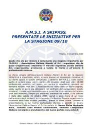 amsi a skipass, presentate le iniziative per la stagione ... - Trentino Sci