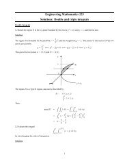 Engineering Mathematics 233 Solutions: Double and triple integrals