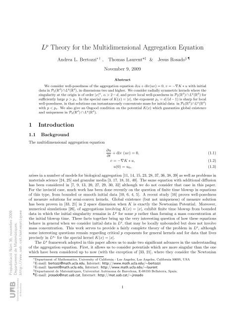 Lp Theory for the Multidimensional Aggregation Equation