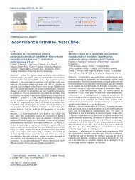 Incontinence urinaire masculine - Urofrance