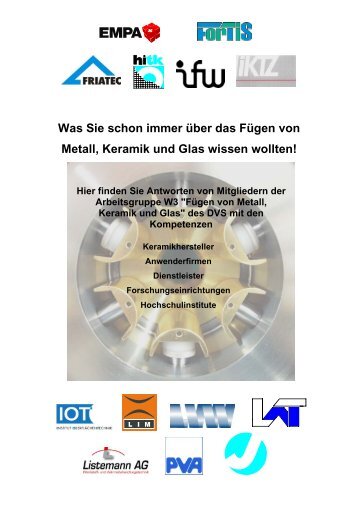 Was Sie schon immer über das Fügen von Metall, Keramik und Glas ...