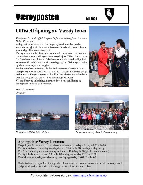 VÃ¦rÃ¸yposten juli 2008 - VÃ¦rÃ¸y Kommune