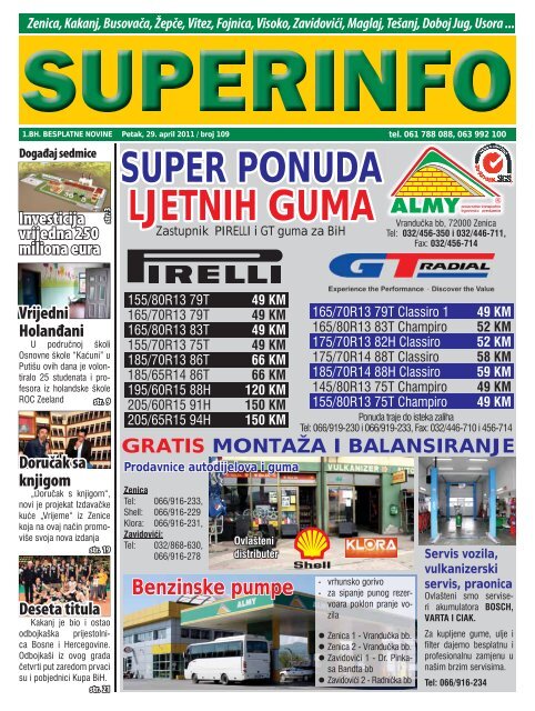 SUPER PONUDA LJETNIH GUMA - Superinfo