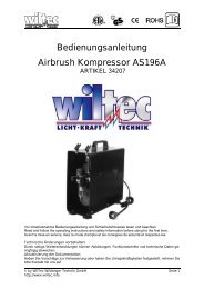 Bedienungsanleitung Airbrush Kompressor AS196A - WilTec