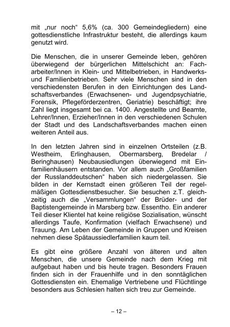 Das sind wir! - Evangelische Kirchengemeinde Marsberg