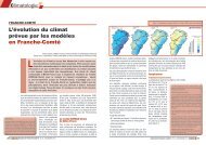 L'évolution du climat prévue par les modèles en Franche-Comté