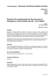 Permit to Fly requirements for the recovery of damaged or ...