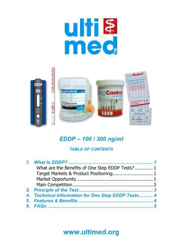1. What Is EDDP? - ulti med Products (Belgium) BVBA