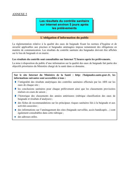 la qualitÃ© des eaux de baignade. - ARS Bourgogne