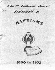 Baptisms 1880 to 1932 - Trinity Evangelical Lutheran Church