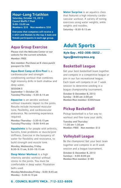 FITNESS AND FUN - Council Bluffs YMCA