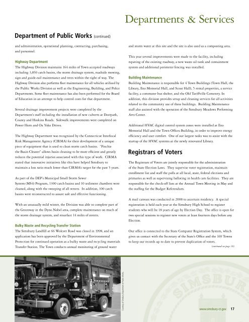 Simsbury Annual Report 2007 - 2008 - Town of Simsbury