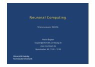 Neuronal Computing - stinfwww - UniversitÃ¤t Leipzig