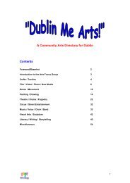 A Community Arts Directory for Dublin Contents - Dublin.ie