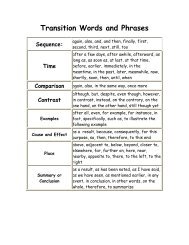 Transition Words and Phrases - walker9wiki