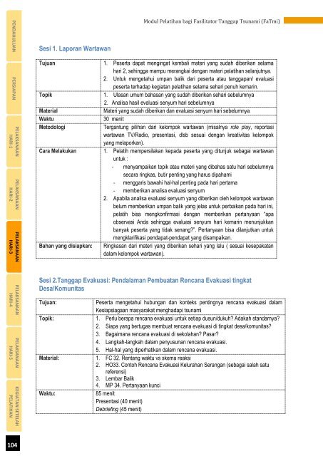 Modul Pelatihan bagi Fasilitator Tanggap Tsunami (FaTmi) - GITEWS