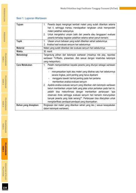 Modul Pelatihan bagi Fasilitator Tanggap Tsunami (FaTmi) - GITEWS