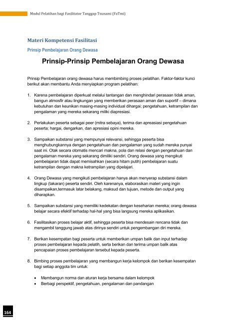 Modul Pelatihan bagi Fasilitator Tanggap Tsunami (FaTmi) - GITEWS