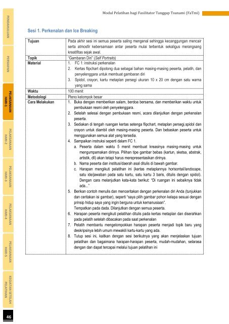 Modul Pelatihan bagi Fasilitator Tanggap Tsunami (FaTmi) - GITEWS