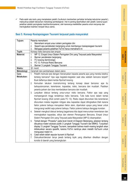 Modul Pelatihan bagi Fasilitator Tanggap Tsunami (FaTmi) - GITEWS