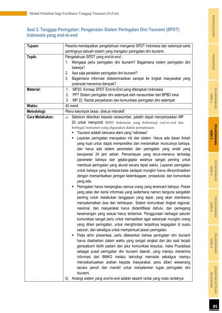 Modul Pelatihan bagi Fasilitator Tanggap Tsunami (FaTmi) - GITEWS