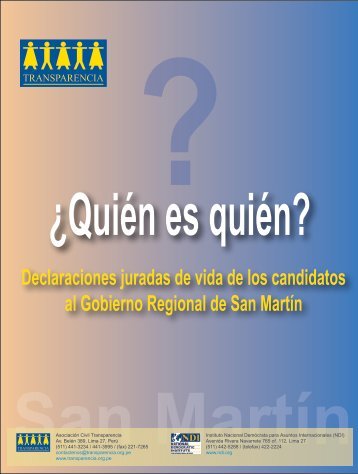 San MartÃ­n - Transparencia