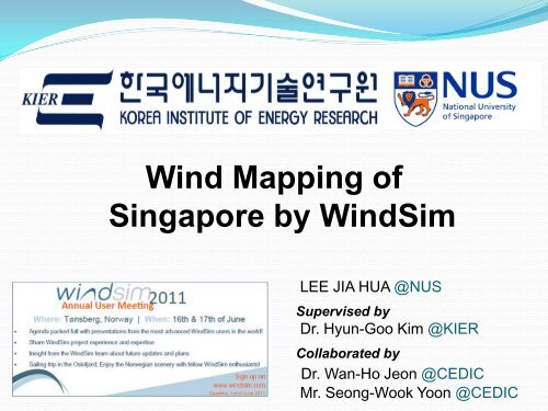 Wind Mapping of Singapore by WindSim