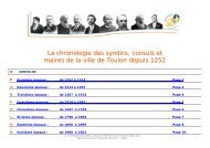 La chronologie des syndics, consuls et maires de ... - Mairie de Toulon
