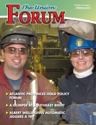 The Union Forum Spring 2013 - FFAW