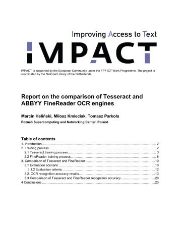 Report on the comparison of Tesseract and ABBYY ... - PanLex