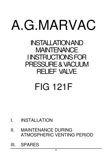 Marvac Fig. 121F (PV Valve) - Safety Systems UK Ltd