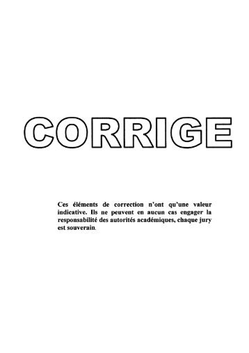 Corrige Francais - 2005 - Bts Tourisme