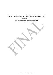 northern territory public sector 2010 Ã¢â‚¬â€œ 2013 enterprise ... - Tourism NT