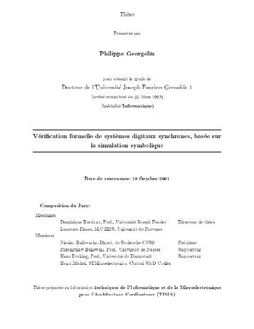 Philippe Georgelin V erification formelle de syst ... - Laboratoire TIMA