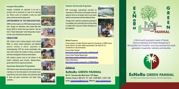 EGP brochure - Exnora Green Pammal