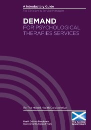 Demand for Psychological Therapies Services - Scottish Government