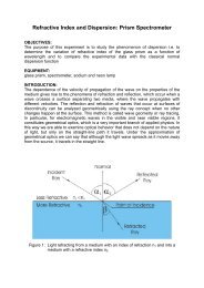 Refractive Index and Dispersion: Prism Spectrometer