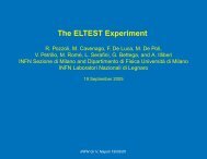 The ELTEST Experiment - Infn
