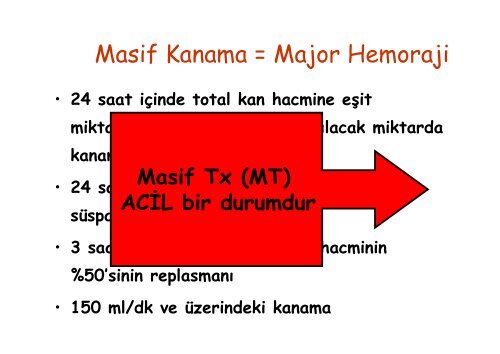 Özel Durumlarda Transfüzyon