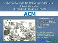 NITE Biological Resource Center Present Activities and Perspectives