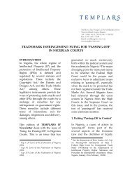 trademark infringement - Templars Law Firm