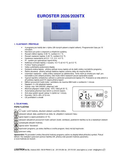  EUROSTER 2026/2026TX - Logitron Illustration 