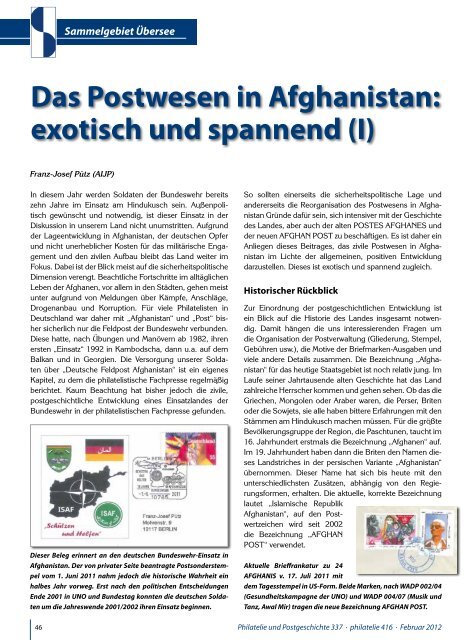 Das Postwesen in Afghanistan: exotisch und spannend (I) - Tolafghan